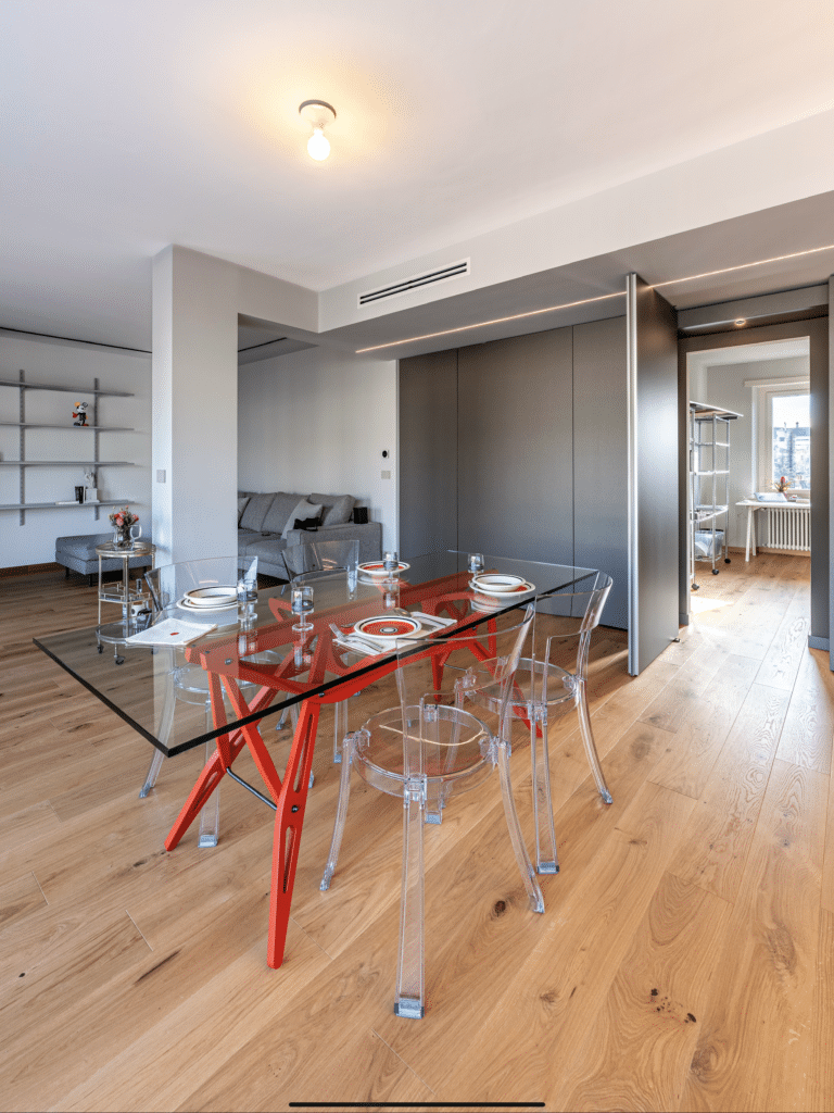 Salone Attico in San Salvario Torino progetto ristrutturazione BLAB Studio Torino